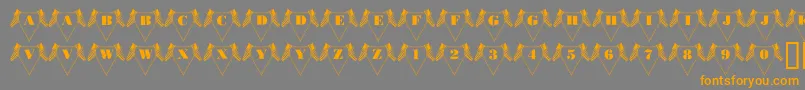 101AllAmerican-Schriftart – Orangefarbene Schriften auf grauem Hintergrund