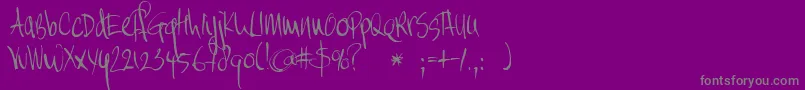 DkMoinonplus Font – Gray Fonts on Purple Background