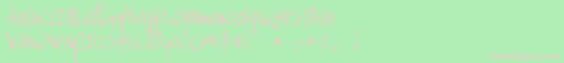 DkMoinonplus Font – Pink Fonts on Green Background