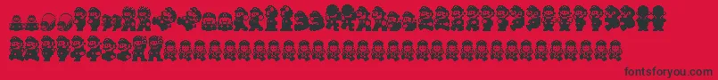 Smw Font – Black Fonts on Red Background