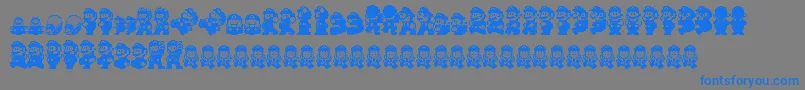 Smw Font – Blue Fonts on Gray Background