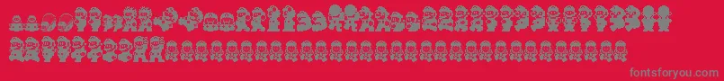 Smw Font – Gray Fonts on Red Background