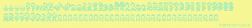 Шрифт Smw – зелёные шрифты на жёлтом фоне