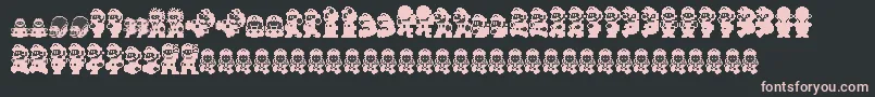 フォントSmw – 黒い背景にピンクのフォント