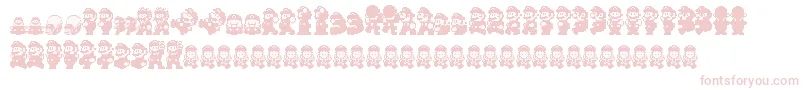 Smw Font – Pink Fonts on White Background
