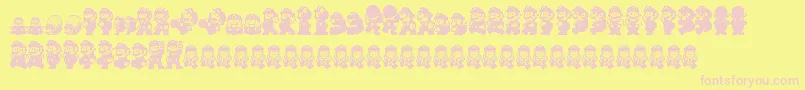 Smw Font – Pink Fonts on Yellow Background