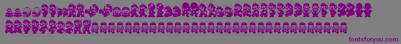 Smw Font – Purple Fonts on Gray Background