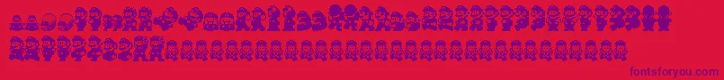 Smw Font – Purple Fonts on Red Background