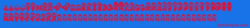 Smw Font – Red Fonts on Blue Background