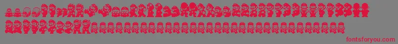 Smw Font – Red Fonts on Gray Background