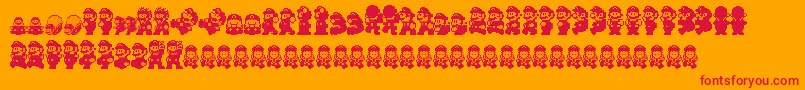 Smw Font – Red Fonts on Orange Background