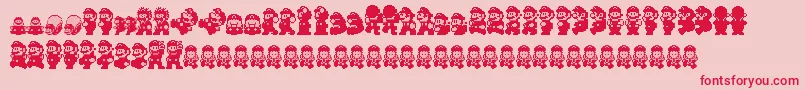 Smw Font – Red Fonts on Pink Background