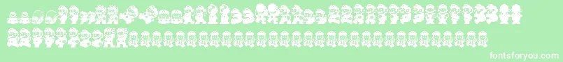 Smw Font – White Fonts on Green Background