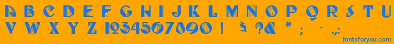 Fulltiltboogie Font – Blue Fonts on Orange Background