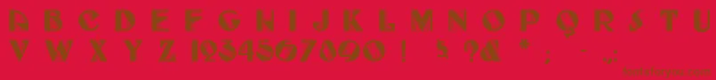 Fulltiltboogie Font – Brown Fonts on Red Background