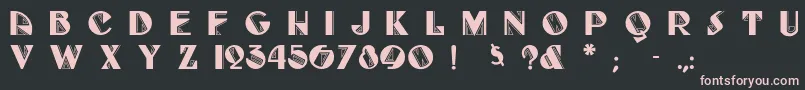 Fonte Fulltiltboogie – fontes rosa em um fundo preto