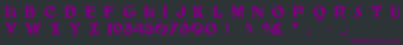 フォントFulltiltboogie – 黒い背景に紫のフォント