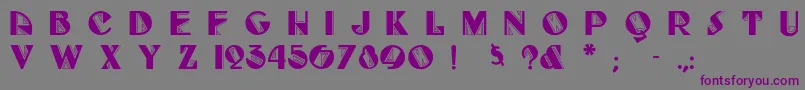 Шрифт Fulltiltboogie – фиолетовые шрифты на сером фоне