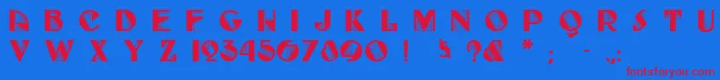 Fulltiltboogie Font – Red Fonts on Blue Background