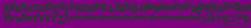 DoublebassBoldTrial Font – Black Fonts on Purple Background