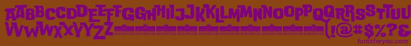 Шрифт DoublebassBoldTrial – фиолетовые шрифты на коричневом фоне