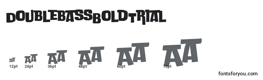 DoublebassBoldTrial-fontin koot