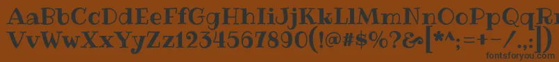RibeyeRegular Font – Black Fonts on Brown Background