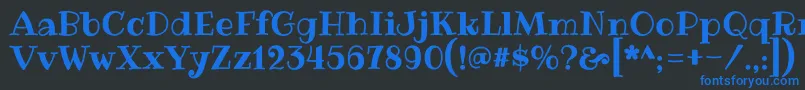 RibeyeRegular Font – Blue Fonts on Black Background