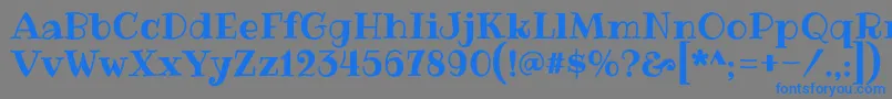 RibeyeRegular Font – Blue Fonts on Gray Background