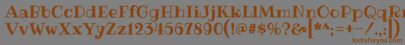 RibeyeRegular Font – Brown Fonts on Gray Background