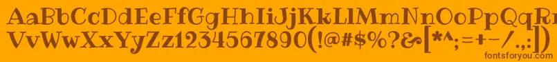 RibeyeRegular Font – Brown Fonts on Orange Background