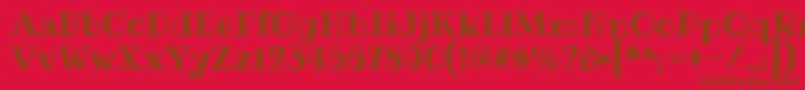 Lisätietoja RibeyeRegular-fontista RibeyeRegular-fontti – ruskeat fontit punaisella taustalla