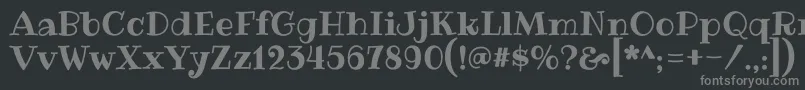 RibeyeRegular-Schriftart – Graue Schriften auf schwarzem Hintergrund