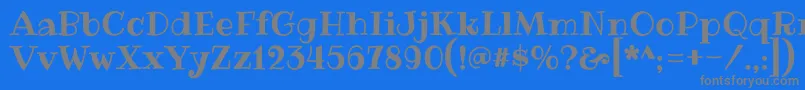 RibeyeRegular Font – Gray Fonts on Blue Background