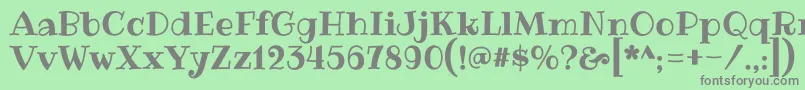 RibeyeRegular Font – Gray Fonts on Green Background