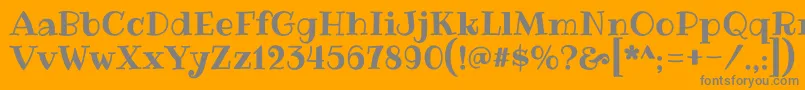 RibeyeRegular Font – Gray Fonts on Orange Background