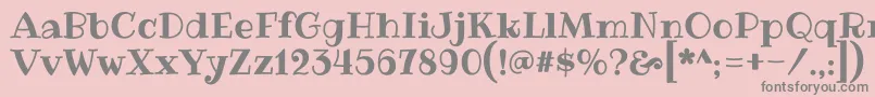 RibeyeRegular Font – Gray Fonts on Pink Background