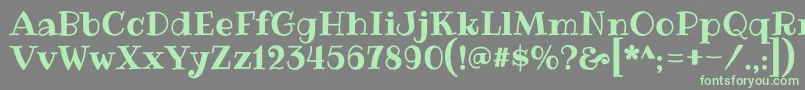 RibeyeRegular Font – Green Fonts on Gray Background