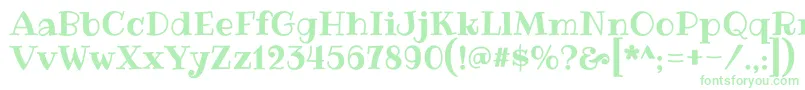 RibeyeRegular Font – Green Fonts on White Background