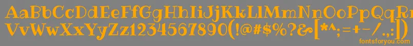 RibeyeRegular Font – Orange Fonts on Gray Background