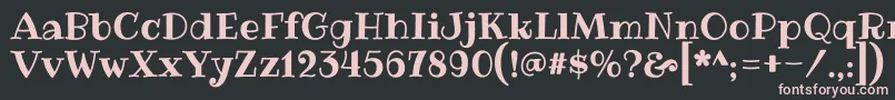 RibeyeRegular Font – Pink Fonts on Black Background