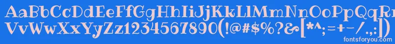 RibeyeRegular Font – Pink Fonts on Blue Background