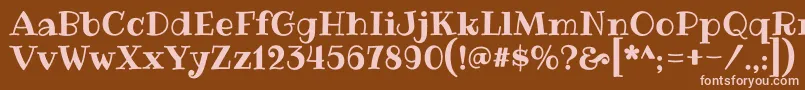 RibeyeRegular Font – Pink Fonts on Brown Background