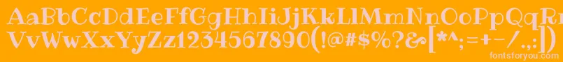 RibeyeRegular Font – Pink Fonts on Orange Background