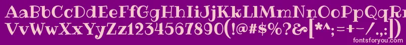 RibeyeRegular Font – Pink Fonts on Purple Background
