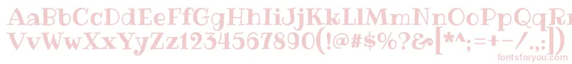 RibeyeRegular Font – Pink Fonts on White Background