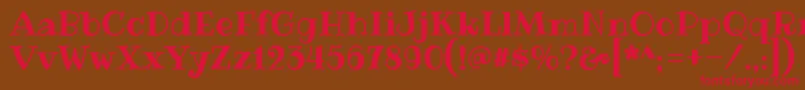 RibeyeRegular Font – Red Fonts on Brown Background