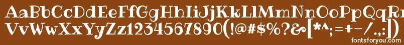 RibeyeRegular Font – White Fonts on Brown Background