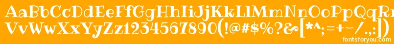 RibeyeRegular Font – White Fonts on Orange Background