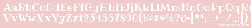RibeyeRegular Font – White Fonts on Pink Background